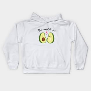 You complete me T Shirt- Avocado Couple-Valentines Day Gift Kids Hoodie